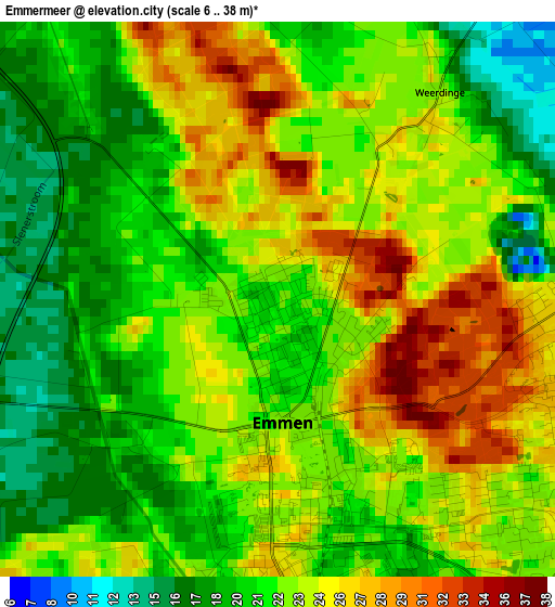 Emmermeer elevation map