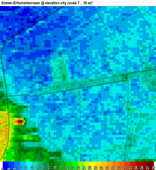 Emmer-Erfscheidenveen elevation map