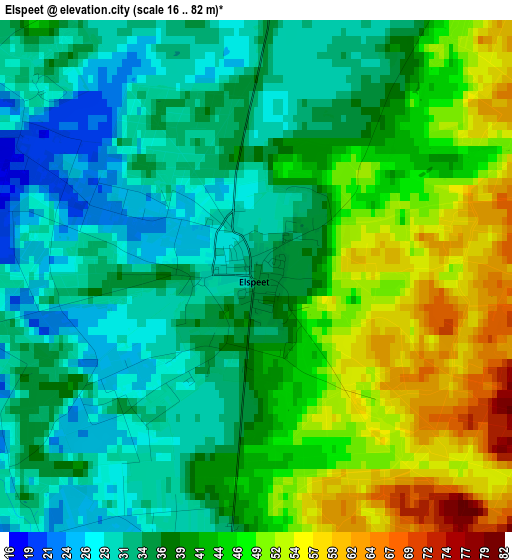 Elspeet elevation map