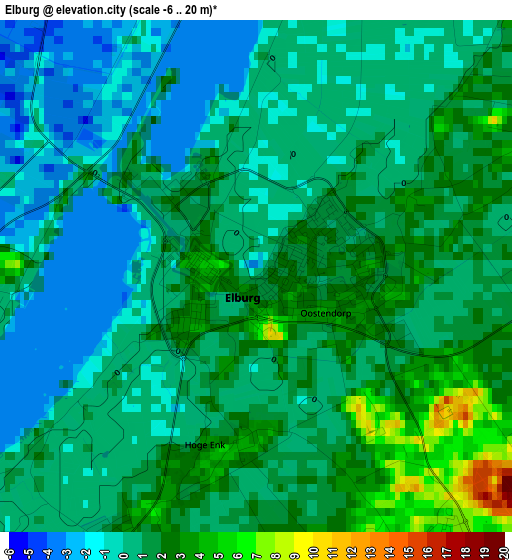 Elburg elevation map