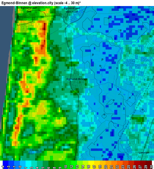 Egmond-Binnen elevation map