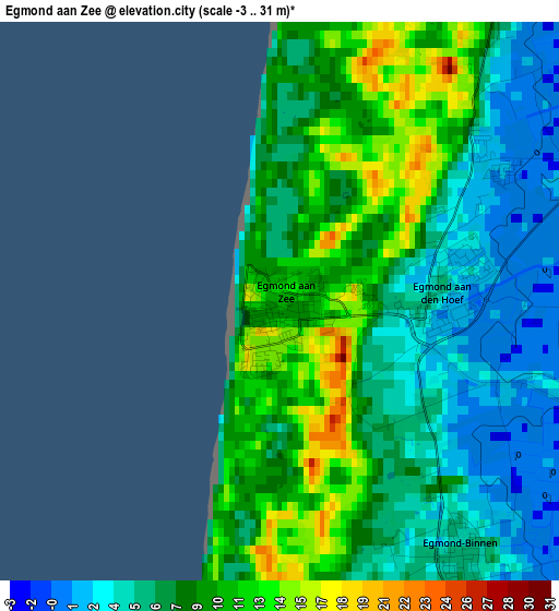 Egmond aan Zee elevation map