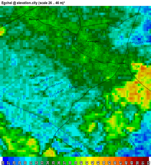 Egchel elevation map