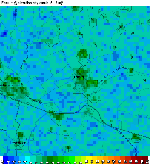 Eenrum elevation map