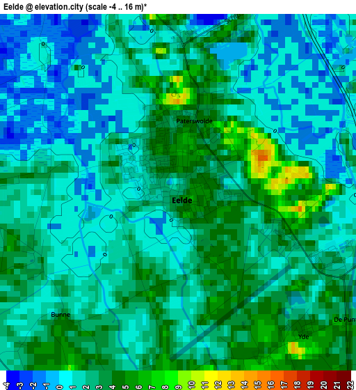 Eelde elevation map