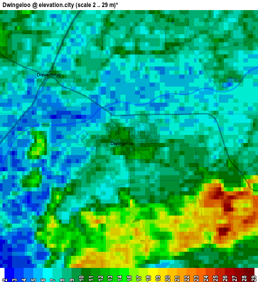 Dwingeloo elevation map