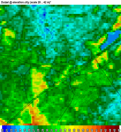 Duizel elevation map