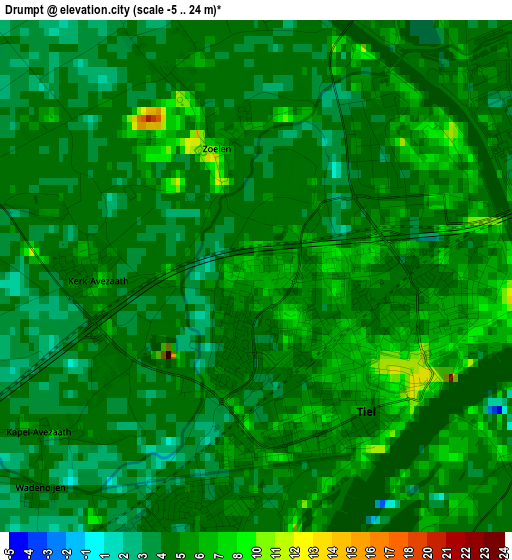 Drumpt elevation map