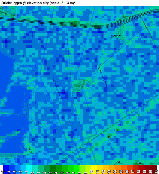 Driebruggen elevation map