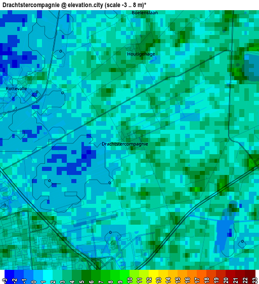 Drachtstercompagnie elevation map