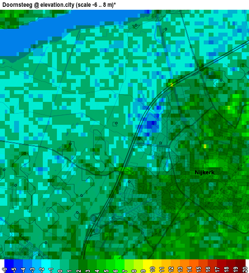 Doornsteeg elevation map