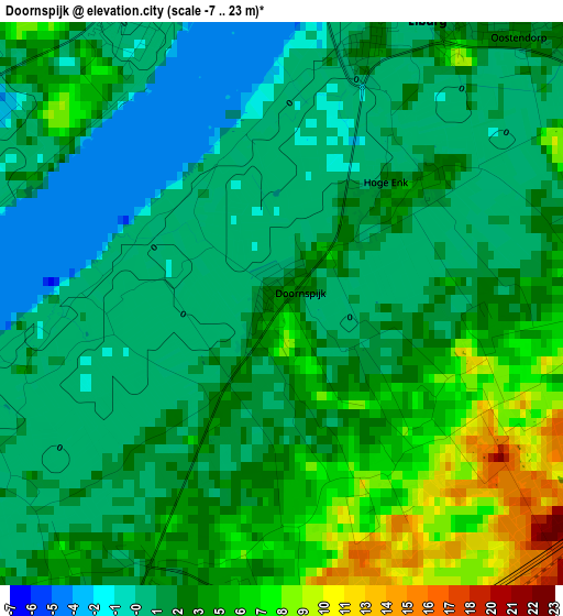 Doornspijk elevation map