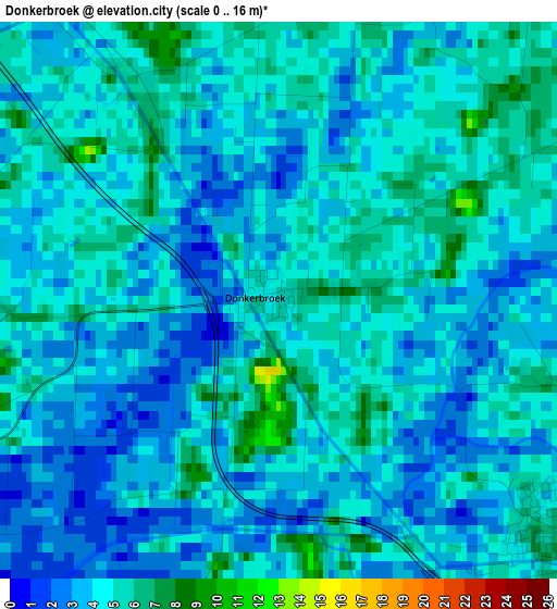 Donkerbroek elevation map