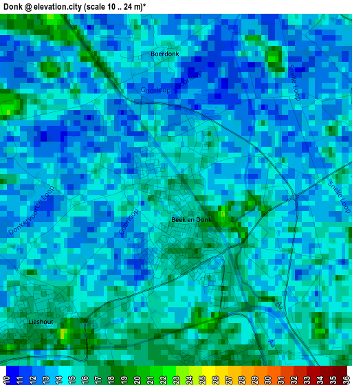 Donk elevation map