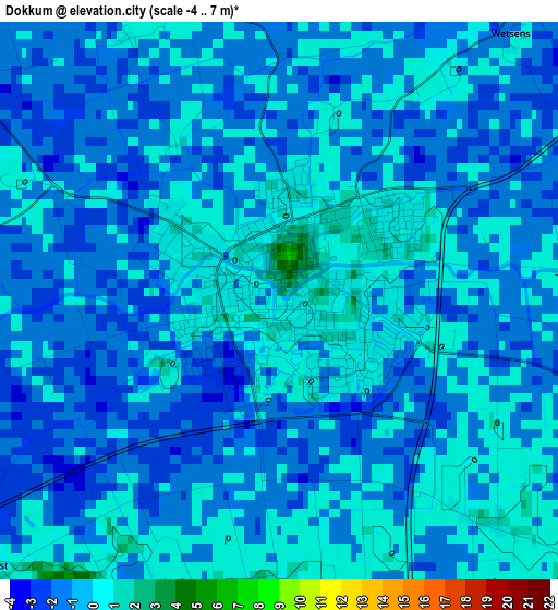 Dokkum elevation map