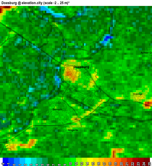 Doesburg elevation map