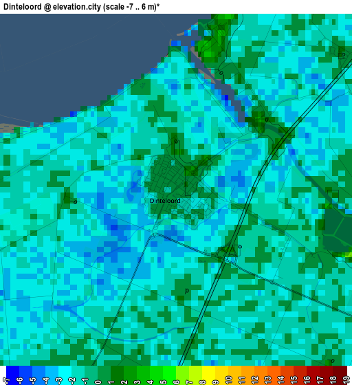 Dinteloord elevation map