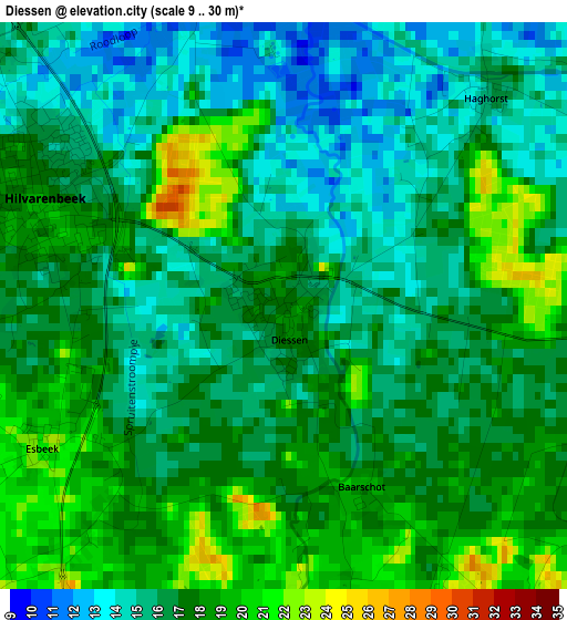 Diessen elevation map