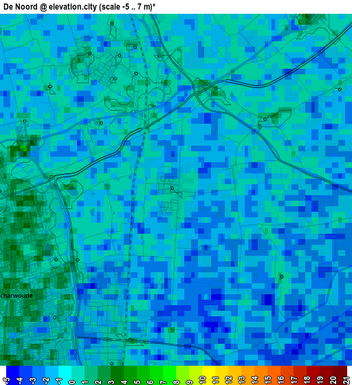 De Noord elevation map