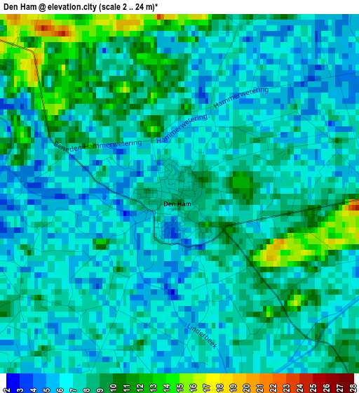 Den Ham elevation map