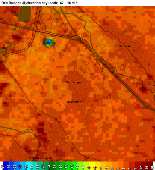 Den Dungen elevation map