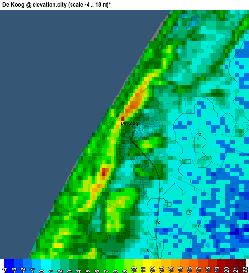 De Koog elevation map