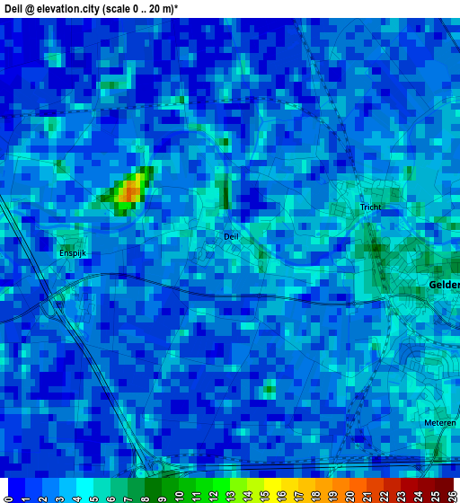 Deil elevation map