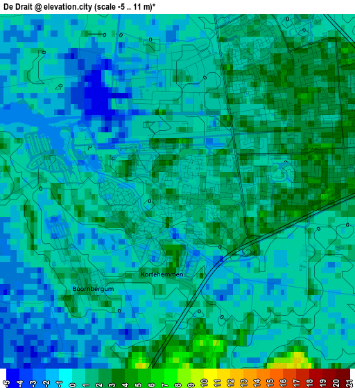 De Drait elevation map