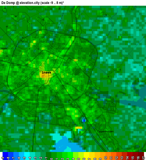 De Domp elevation map