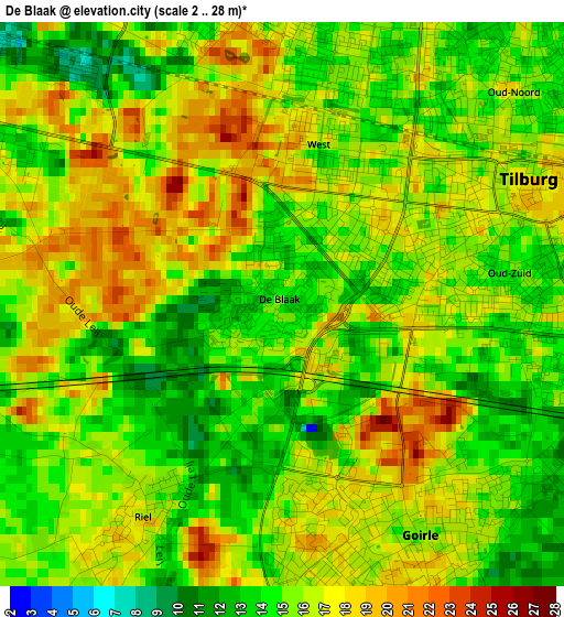 De Blaak elevation map