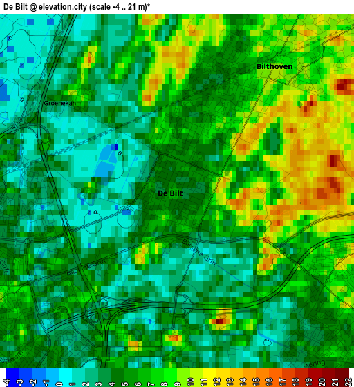 De Bilt elevation map