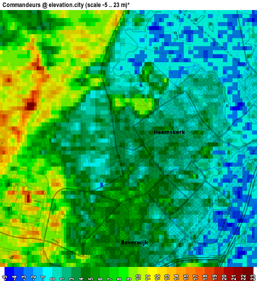 Commandeurs elevation map