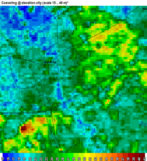 Coevering elevation map