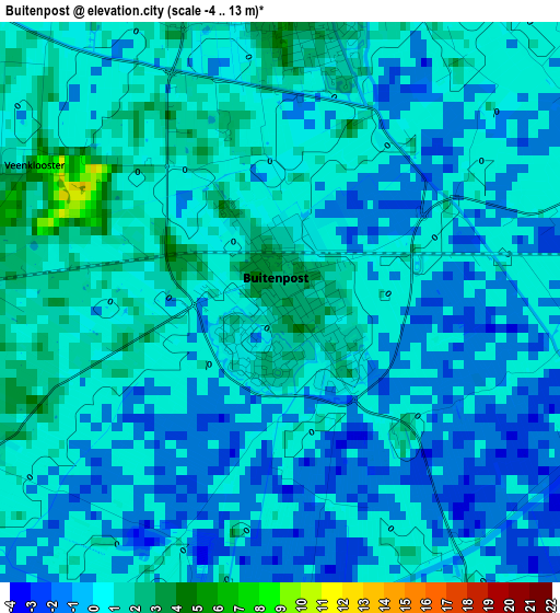 Buitenpost elevation map