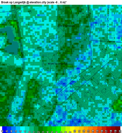 Broek op Langedijk elevation map