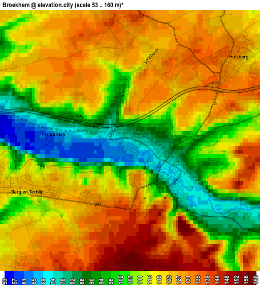 Broekhem elevation map