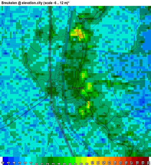 Breukelen elevation map