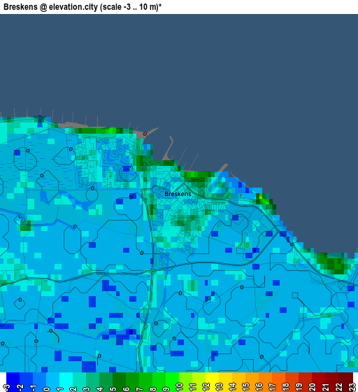 Breskens elevation map