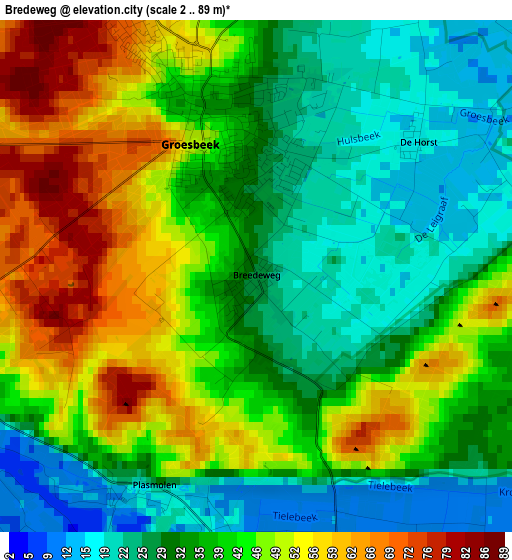 Bredeweg elevation map