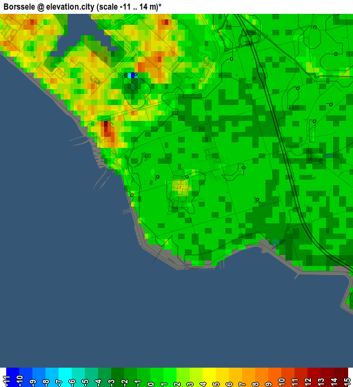 Borssele elevation map