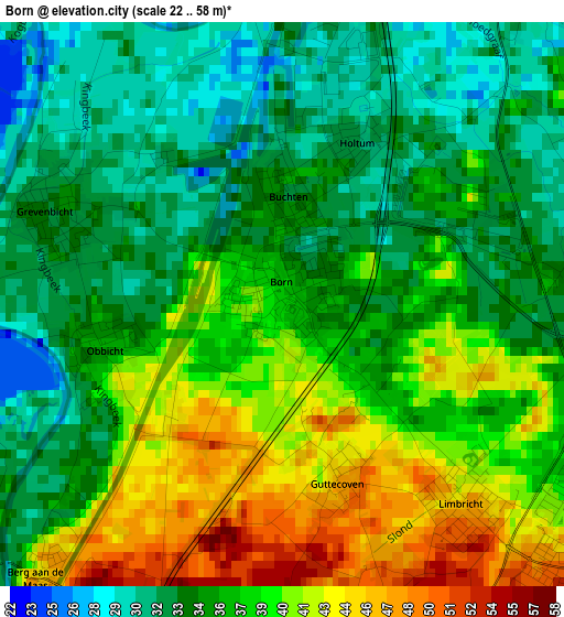 Born elevation map