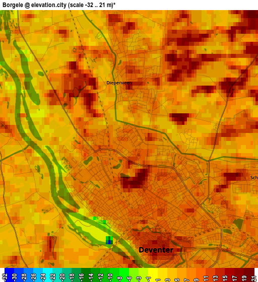 Borgele elevation map