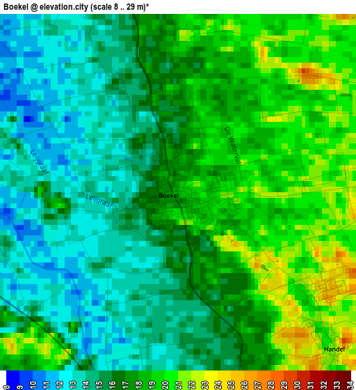 Boekel elevation map