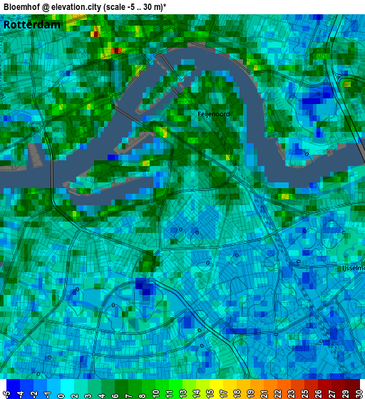 Bloemhof elevation map