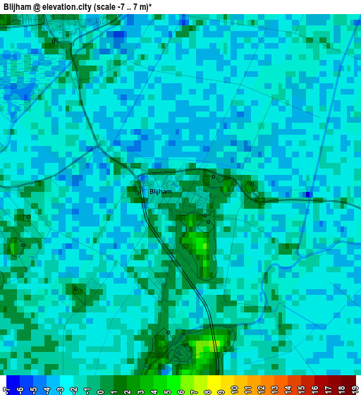 Blijham elevation map