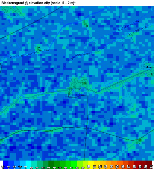 Bleskensgraaf elevation map