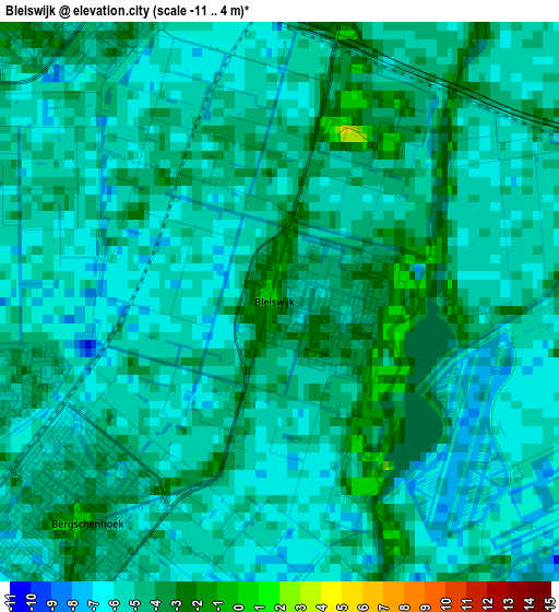 Bleiswijk elevation map