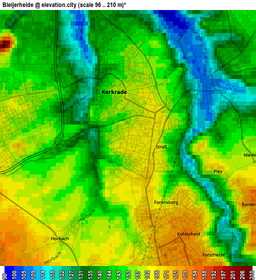 Bleijerheide elevation map