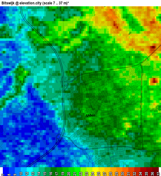 Bitswijk elevation map