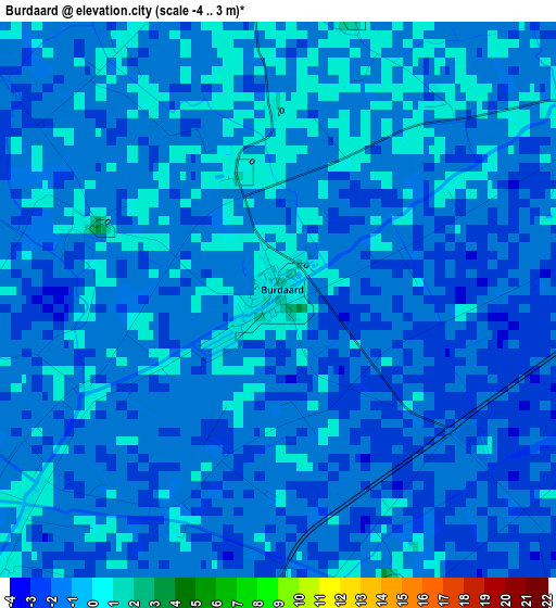 Burdaard elevation map